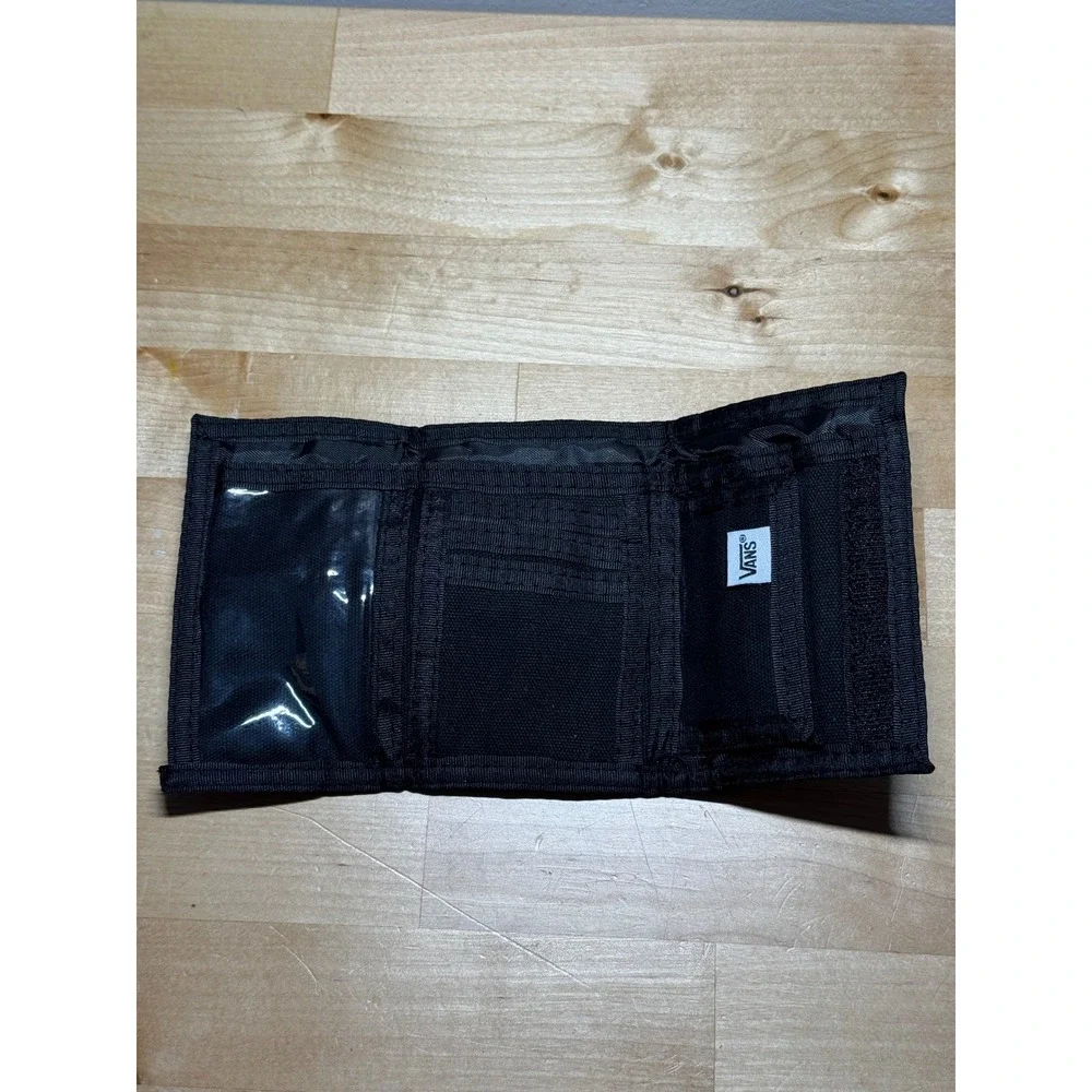 Vans 55 Years Anniversary Trifold Wallet Black Gray Checkerboard Off The Wall